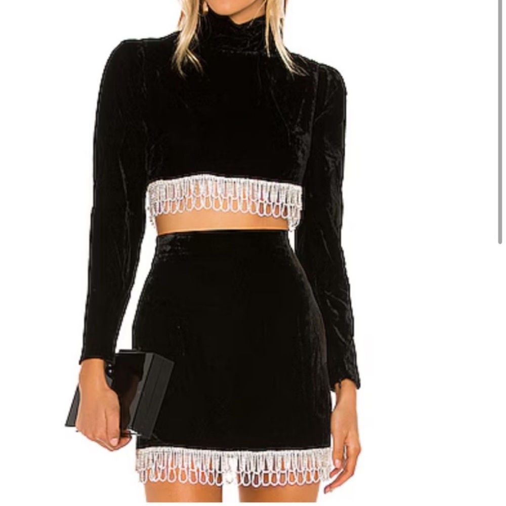 Camila Coelho Cropped Top in Black in Size Small